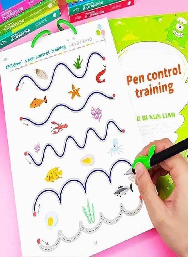 Veemok 64 Pages Magical Tracing Workbook Set, Hand Writing Pen Control Training Book for Learning to Write The Alphabets | Numbers, Preschool Educational Reusable Learning Book for Kids (Blue) - Image 5